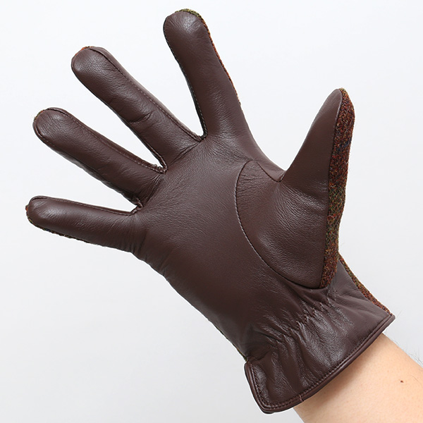 ブリティッシュウール 手袋 メンズ 本革 レザー スマートフォン対応 スマホ グリーン 緑色 手袋 グローブ KURODA(クロダ)
