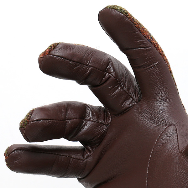 ブリティッシュウール 手袋 メンズ 本革 レザー スマートフォン対応 スマホ グリーン 緑色 手袋 グローブ KURODA(クロダ)
