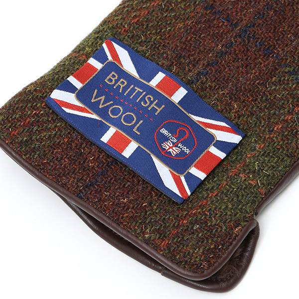 ブリティッシュウール 手袋 メンズ 本革 レザー スマートフォン対応 スマホ グリーン 緑色 手袋 グローブ KURODA(クロダ)