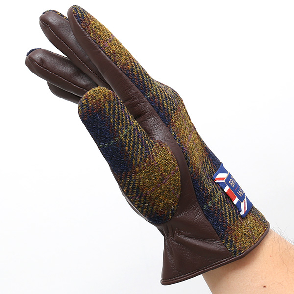  ブリティッシュウール 手袋 メンズ 本革 レザー スマートフォン対応 スマホ イエロー 黄色 手袋 グローブ KURODA(クロダ)