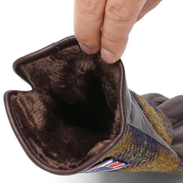  ブリティッシュウール 手袋 メンズ 本革 レザー スマートフォン対応 スマホ イエロー 黄色 手袋 グローブ KURODA(クロダ)