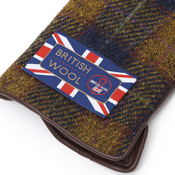  ブリティッシュウール 手袋 メンズ 本革 レザー スマートフォン対応 スマホ イエロー 黄色 手袋 グローブ KURODA(クロダ)