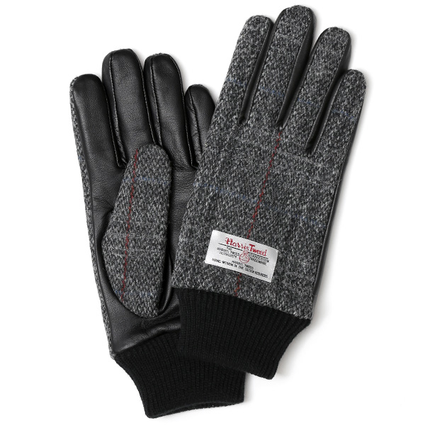 KURODA(クロダ) ハリスツイード メンズ 手袋 ブラック