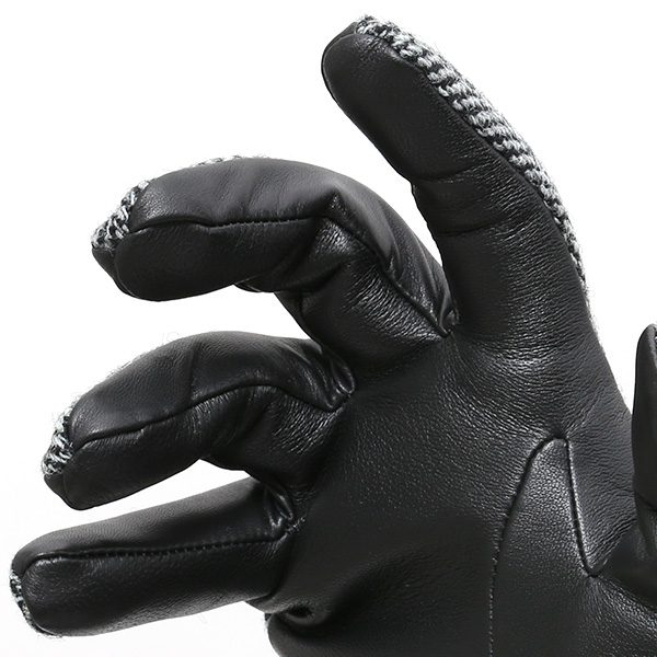  ハリスツイード 手袋 メンズ 本革 レザー スマートフォン対応 グレー グレイ 灰色 ウール 手袋 グローブ KURODA(クロダ)