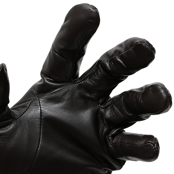 KURODA(クロダ) イントレチャート ラムスキン(仔羊)革手袋 メンズ ダークブラウン ブラウン 茶 茶色 本革 編み込み てぶくろ 皮 おしゃれ 高級 大人