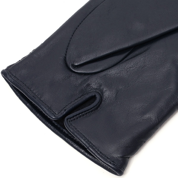  KURODA(クロダ) イントレチャート ラムスキン(仔羊)革手袋 メンズ ブルー ネイビー 青色 本革 編み込み てぶくろ 皮 おしゃれ 高級 大人