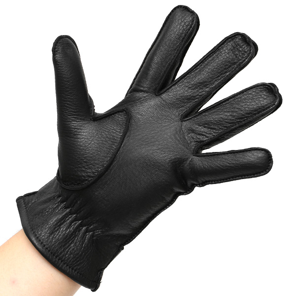  KURODA(クロダ) ディアスキン(鹿革) 本革 手袋 メンズ ブラック 黒 黒色 丈夫 頑丈 耐水性 てぶくろ 皮 グローブ