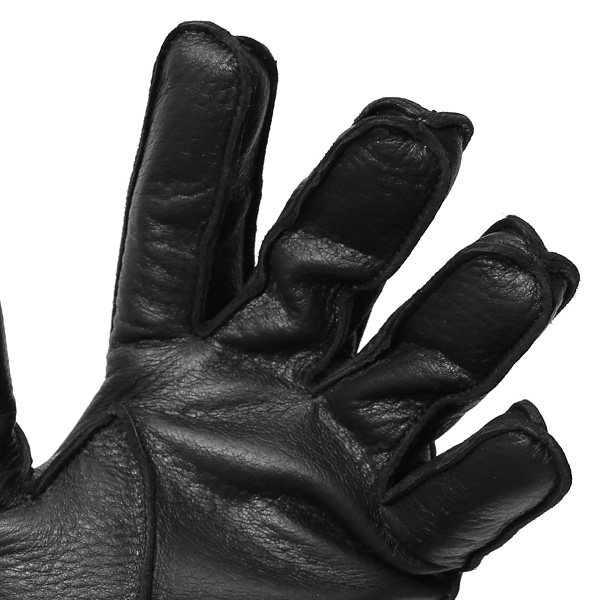  KURODA(クロダ) ディアスキン(鹿革) 本革 手袋 メンズ ブラック 黒 黒色 丈夫 頑丈 耐水性 てぶくろ 皮 グローブ