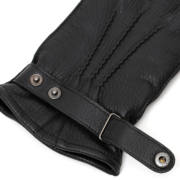  KURODA(クロダ) ディアスキン(鹿革) 本革 手袋 メンズ ブラック 黒 黒色 丈夫 頑丈 耐水性 てぶくろ 皮 グローブ