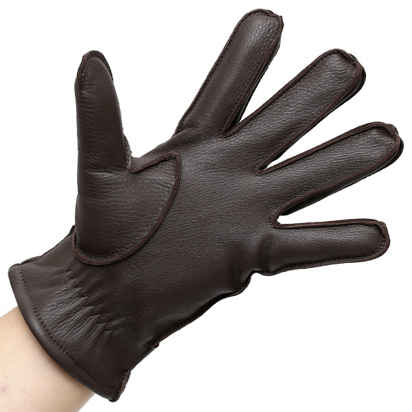  KURODA(クロダ) ディアスキン(鹿革) 本革 手袋 メンズ ダークブラウン ブラウン 茶 茶色 丈夫 頑丈 耐水性 てぶくろ 皮 グローブ