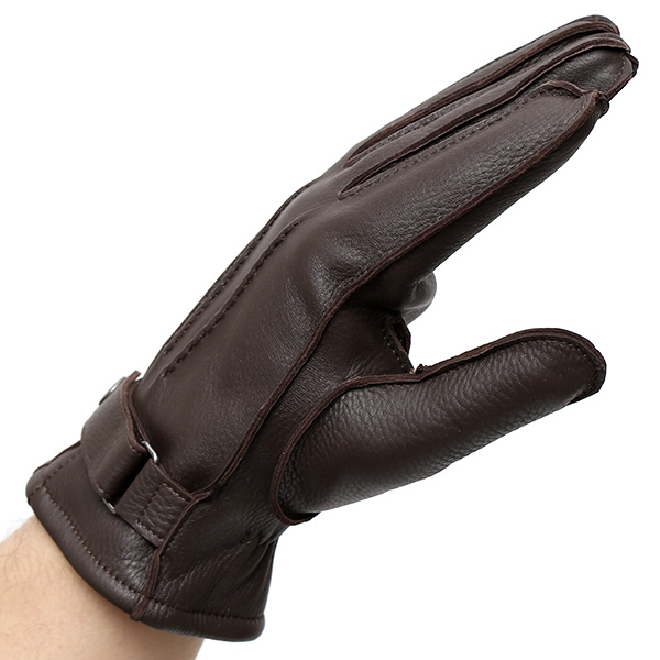  KURODA(クロダ) ディアスキン(鹿革) 本革 手袋 メンズ ダークブラウン ブラウン 茶 茶色 丈夫 頑丈 耐水性 てぶくろ 皮 グローブ