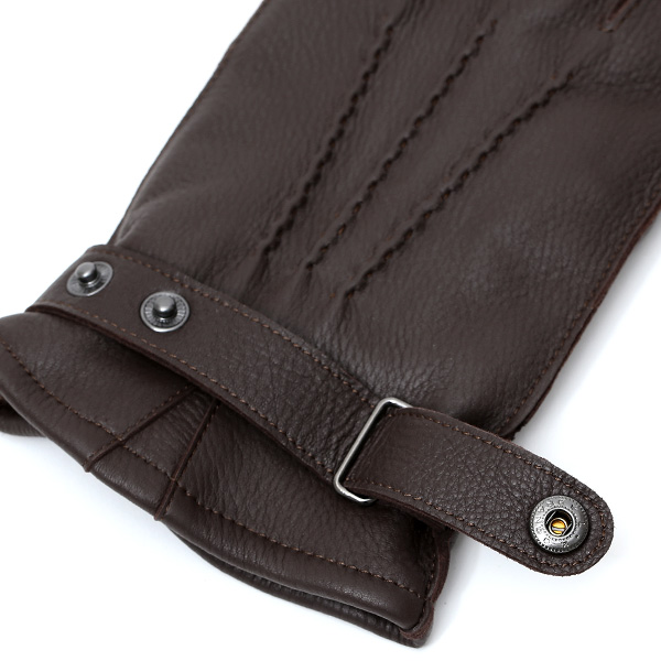  KURODA(クロダ) ディアスキン(鹿革) 本革 手袋 メンズ ダークブラウン ブラウン 茶 茶色 丈夫 頑丈 耐水性 てぶくろ 皮 グローブ