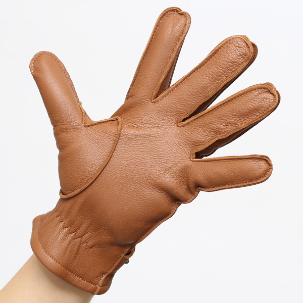  KURODA(クロダ) ディアスキン(鹿革) 本革 手袋 メンズ キャメル ブラウン 茶 茶色 丈夫 頑丈 耐水性 てぶくろ 皮 グローブ