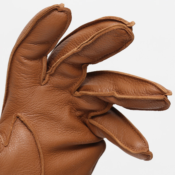  KURODA(クロダ) ディアスキン(鹿革) 本革 手袋 メンズ キャメル ブラウン 茶 茶色 丈夫 頑丈 耐水性 てぶくろ 皮 グローブ