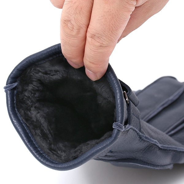  KURODA(クロダ) ディアスキン(鹿革) 本革 手袋 メンズ ブルー ネイビー 青色 丈夫 頑丈 耐水性 てぶくろ 皮 グローブ