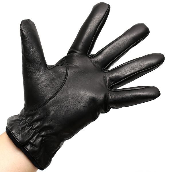  手袋 メンズ 本革 カシミヤ混 カシミア混 イタリア製 ブラック 黒 黒色 レザー グローブ 羊革(ラムスキン) KURODA(クロダ)
