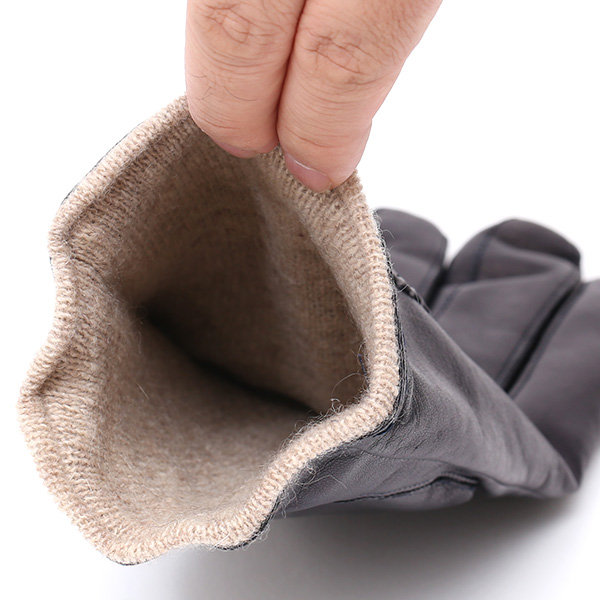  手袋 メンズ 本革 カシミヤ混 カシミア混 イタリア製 ブルー ネイビー 青色 レザー グローブ 羊革(ラムスキン) KURODA(クロダ)