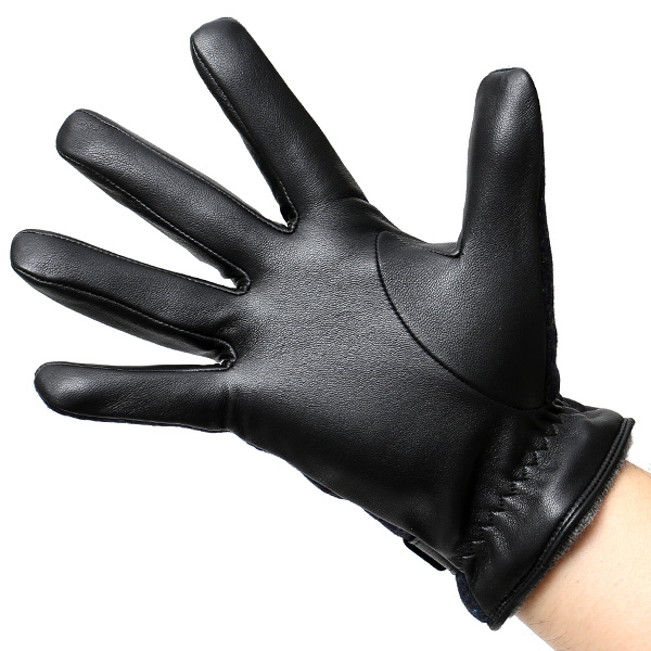  英国で1837年創業の老舗生地メーカー、MOON(ムーン)社のツイード生地を使用した本革手袋 ブルー ネイビー 青色 メンズ 羊革(ラムスキン) グローブ タッチパネル対応 スマホ対応 スマートフォン対応 操作 可能 KURODA(クロダ)