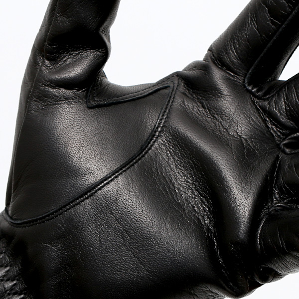  日本の手袋専門ブランド「KURODA(クロダ)」 カシミヤ混裏地/イタリア製本革/スマホ対応 ブラック 黒 黒色 メンズ レザー グローブ カシミア混 羊革(ラムスキン) タッチパネル対応 スマホ対応 スマートフォン