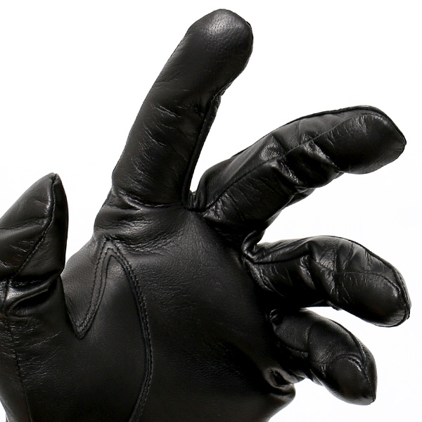  日本の手袋専門ブランド「KURODA(クロダ)」 カシミヤ混裏地/イタリア製本革/スマホ対応 ブラック 黒 黒色 メンズ レザー グローブ カシミア混 羊革(ラムスキン) タッチパネル対応 スマホ対応 スマートフォン