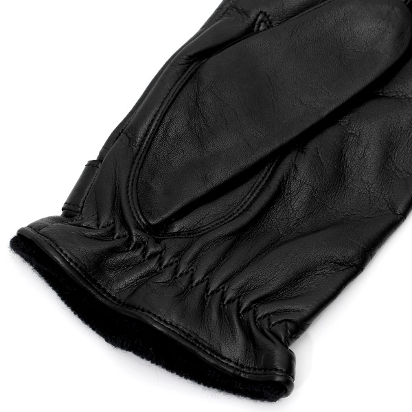  日本の手袋専門ブランド「KURODA(クロダ)」 カシミヤ混裏地/イタリア製本革/スマホ対応 ブラック 黒 黒色 メンズ レザー グローブ カシミア混 羊革(ラムスキン) タッチパネル対応 スマホ対応 スマートフォン