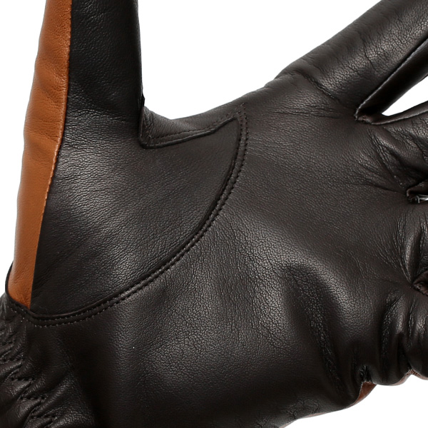  日本の手袋専門ブランド「KURODA(クロダ)」 カシミヤ混裏地/イタリア製本革/スマホ対応 ブラウン 茶 茶色 メンズ レザー グローブ カシミア混 羊革(ラムスキン) タッチパネル対応 スマホ対応 スマートフォン