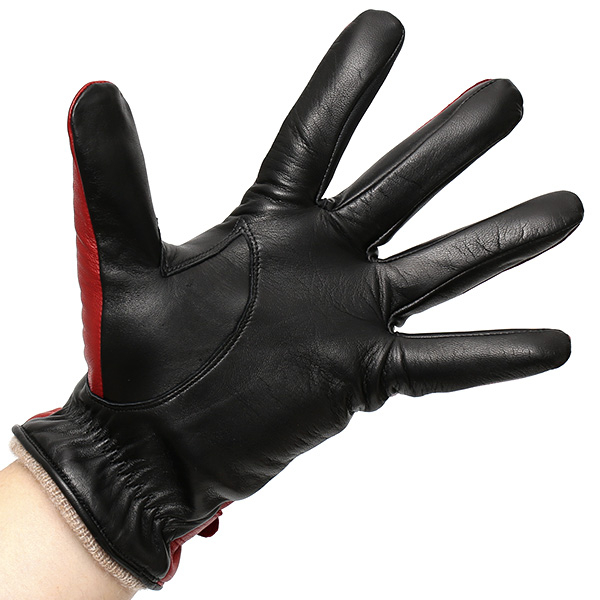  日本の手袋専門ブランド「KURODA(クロダ)」 カシミヤ混裏地/イタリア製本革/スマホ対応 レッド ワイン 赤色 メンズ レザー グローブ カシミア混 羊革(ラムスキン) タッチパネル対応 スマホ対応 スマートフォン