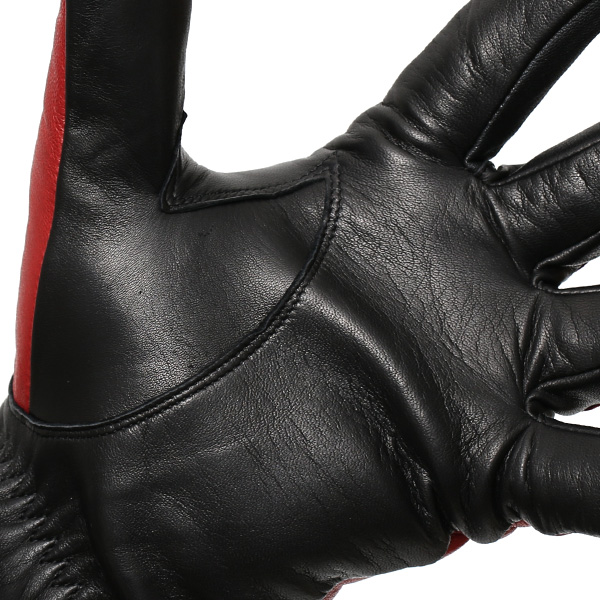  日本の手袋専門ブランド「KURODA(クロダ)」 カシミヤ混裏地/イタリア製本革/スマホ対応 レッド ワイン 赤色 メンズ レザー グローブ カシミア混 羊革(ラムスキン) タッチパネル対応 スマホ対応 スマートフォン