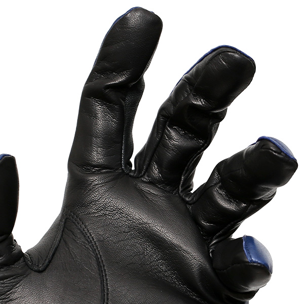  日本の手袋専門ブランド「KURODA(クロダ)」 カシミヤ混裏地/イタリア製本革/スマホ対応 ブルー ネイビー 青色 メンズ レザー グローブ カシミア混 羊革(ラムスキン) タッチパネル対応 スマホ対応 スマートフォン