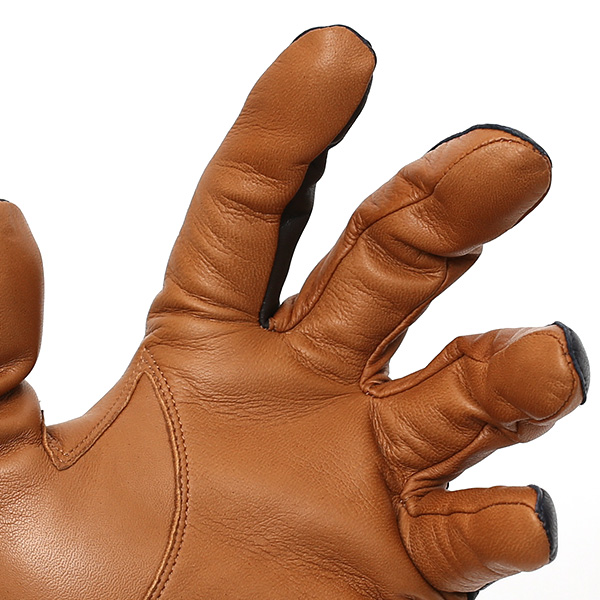  日本の手袋専門ブランド「KURODA(クロダ)」 カシミヤ混裏地/イタリア製本革/スマホ対応 ブルー ネイビー 青色 メンズ レザー グローブ カシミア混 羊革(ラムスキン) タッチパネル対応 スマホ対応 スマートフォン