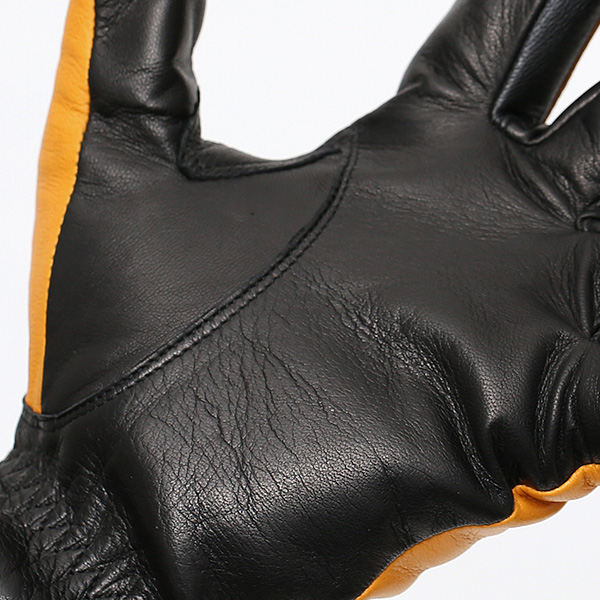  日本の手袋専門ブランド「KURODA(クロダ)」 カシミヤ混裏地/イタリア製本革/スマホ対応 イエロー 黄色 メンズ レザー グローブ カシミア混 羊革(ラムスキン) タッチパネル対応 スマホ対応 スマートフォン