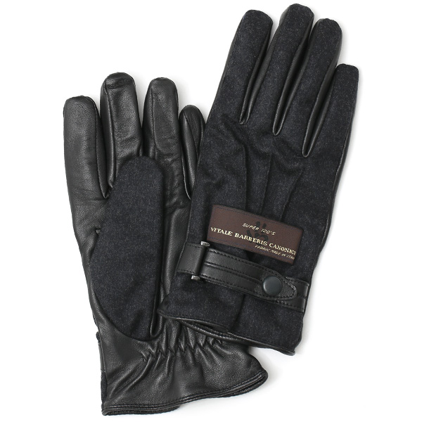 KURODA(クロダ) カノニコ社製ウール生地 手袋 ブラック