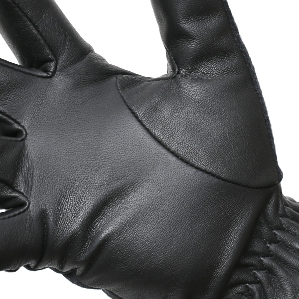  VITALE BARBERIS CANONICO イタリアの名門生地メーカー「カノニコ社」製 メンズ 手袋 ブラック 黒 黒色 本革 羊革(ラムスキン) レザー タッチパネル対応 スマホ対応 スマートフォン対応 操作 可能 KURODA(クロダ)