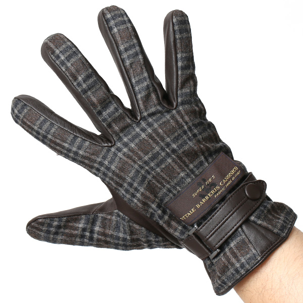  VITALE BARBERIS CANONICO イタリアの名門生地メーカー「カノニコ社」製 メンズ 手袋 ブラウン 茶 茶色 本革 羊革(ラムスキン) レザー タッチパネル対応 スマホ対応 スマートフォン対応 操作 可能 KURODA(クロダ)
