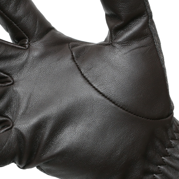  VITALE BARBERIS CANONICO イタリアの名門生地メーカー「カノニコ社」製 メンズ 手袋 ダークグレー グレー グレイ 灰色 本革 羊革(ラムスキン) レザー タッチパネル対応 スマホ対応 スマートフォン対応 操作 可能 KURODA(クロダ)