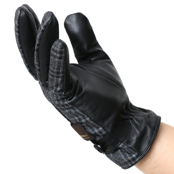  VITALE BARBERIS CANONICO イタリアの名門生地メーカー「カノニコ社」製 メンズ 手袋 グレー グレイ 灰色 本革 羊革(ラムスキン) レザー タッチパネル対応 スマホ対応 スマートフォン対応 操作 可能 KURODA(クロダ)