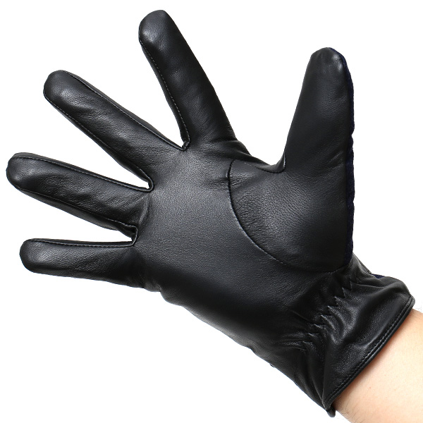  VITALE BARBERIS CANONICO イタリアの名門生地メーカー「カノニコ社」製 メンズ 手袋 ブルー ネイビー 青色 本革 羊革(ラムスキン) レザー タッチパネル対応 スマホ対応 スマートフォン対応 操作 可能 KURODA(クロダ)