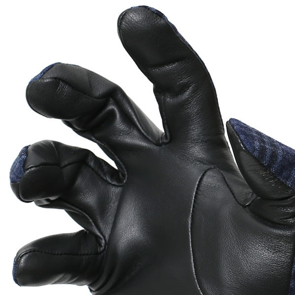  VITALE BARBERIS CANONICO イタリアの名門生地メーカー「カノニコ社」製 メンズ 手袋 ブルー ネイビー 青色 本革 羊革(ラムスキン) レザー タッチパネル対応 スマホ対応 スマートフォン対応 操作 可能 KURODA(クロダ)