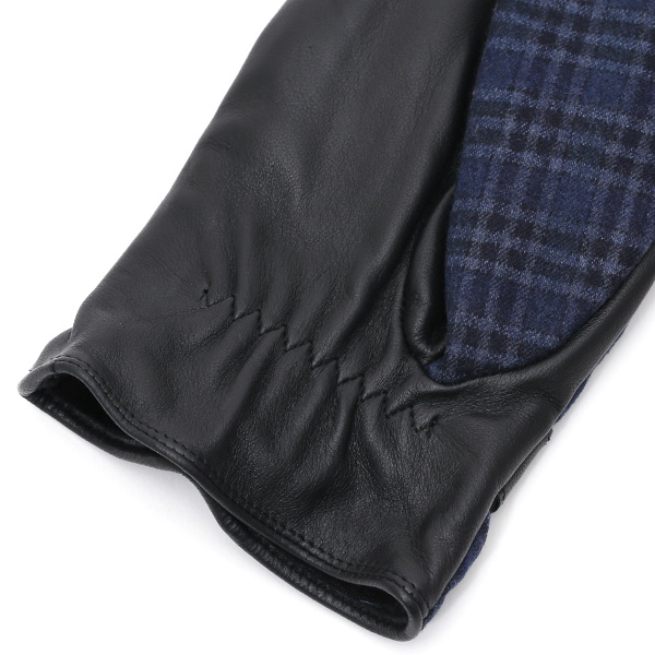  VITALE BARBERIS CANONICO イタリアの名門生地メーカー「カノニコ社」製 メンズ 手袋 ブルー ネイビー 青色 本革 羊革(ラムスキン) レザー タッチパネル対応 スマホ対応 スマートフォン対応 操作 可能 KURODA(クロダ)