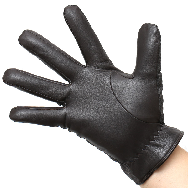  手袋 メンズ レザー 本革 ダークブラウン ブラウン 茶 茶色 スマホ対応 グローブ KURODA(クロダ)