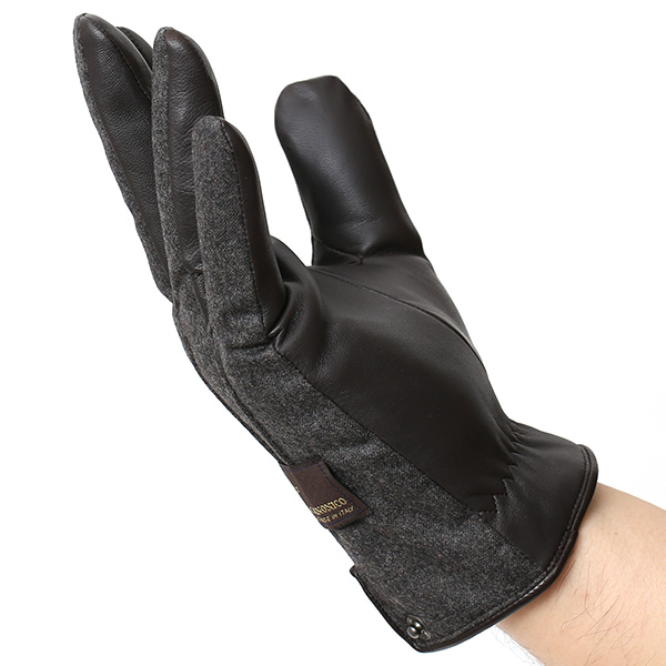  手袋 メンズ レザー 本革 ダークブラウン ブラウン 茶 茶色 スマホ対応 グローブ KURODA(クロダ)