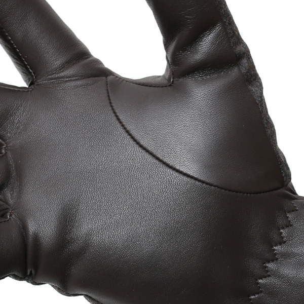  手袋 メンズ レザー 本革 ダークブラウン ブラウン 茶 茶色 スマホ対応 グローブ KURODA(クロダ)