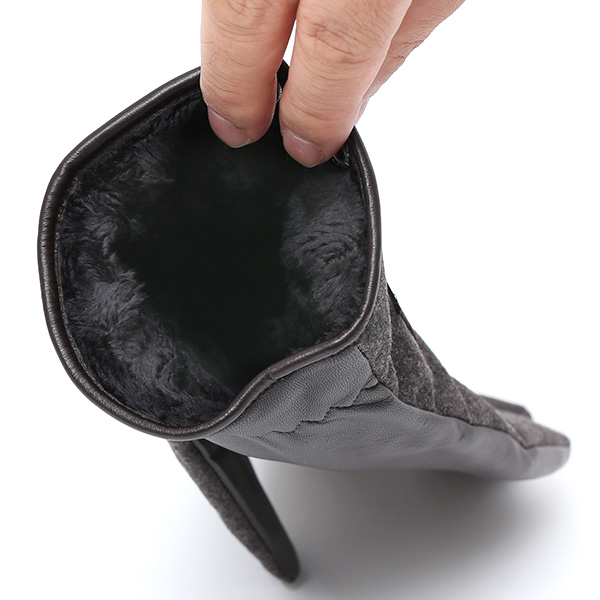  手袋 メンズ レザー 本革 ダークブラウン ブラウン 茶 茶色 スマホ対応 グローブ KURODA(クロダ)