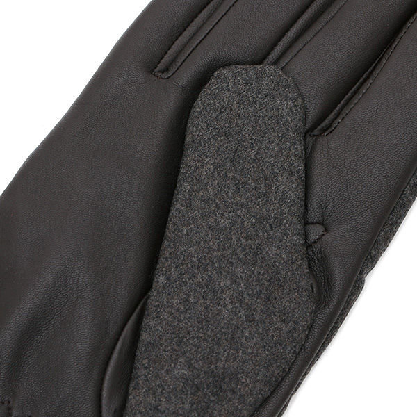  手袋 メンズ レザー 本革 ダークブラウン ブラウン 茶 茶色 スマホ対応 グローブ KURODA(クロダ)