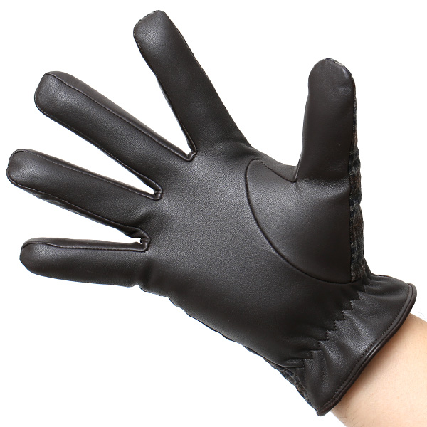  手袋 メンズ レザー 本革 ブラウン 茶 茶色 スマホ対応 グローブ KURODA(クロダ)