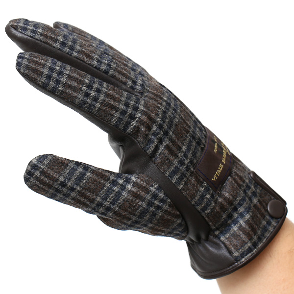  手袋 メンズ レザー 本革 ブラウン 茶 茶色 スマホ対応 グローブ KURODA(クロダ)