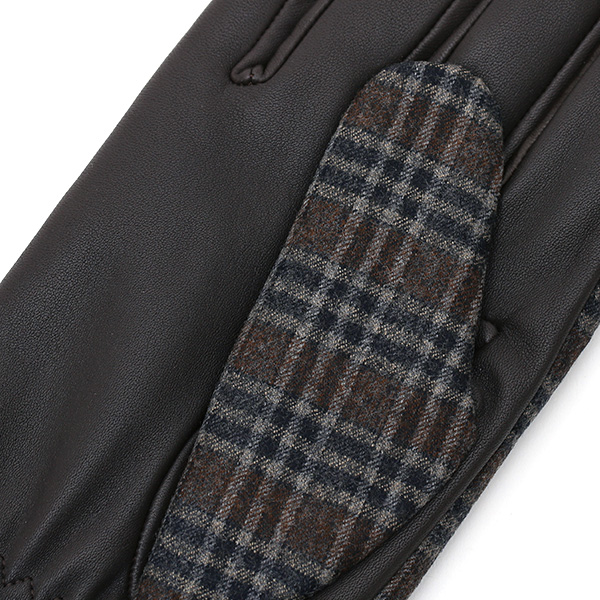  手袋 メンズ レザー 本革 ブラウン 茶 茶色 スマホ対応 グローブ KURODA(クロダ)