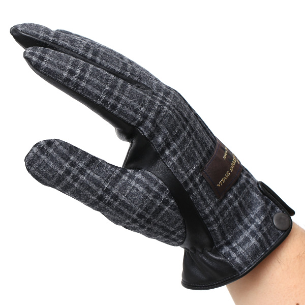  手袋 メンズ レザー 本革 グレー グレイ 灰色 スマホ対応 グローブ KURODA(クロダ)