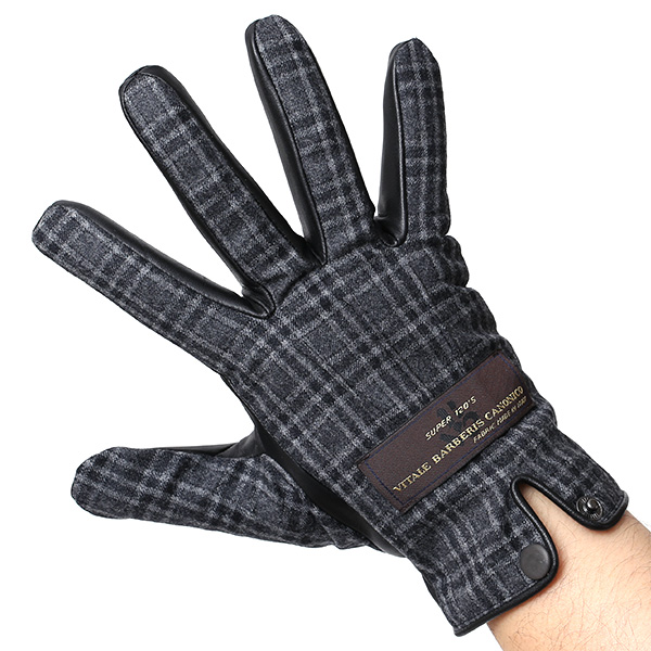  手袋 メンズ レザー 本革 グレー グレイ 灰色 スマホ対応 グローブ KURODA(クロダ)