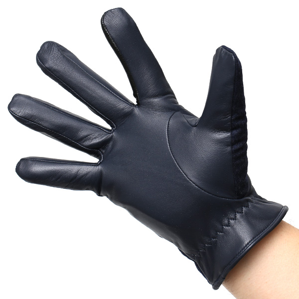  手袋 メンズ レザー 本革 ブルー ネイビー 青色 スマホ対応 グローブ KURODA(クロダ)